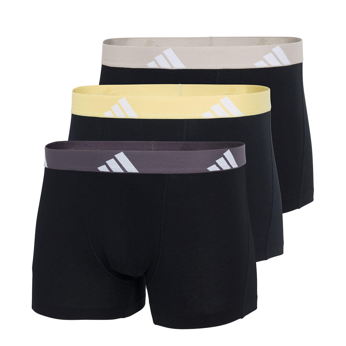 ADIDAS Boxershorts schnelltrocknend weich Herren - 3er Pack Trunk Active Flex Cotton