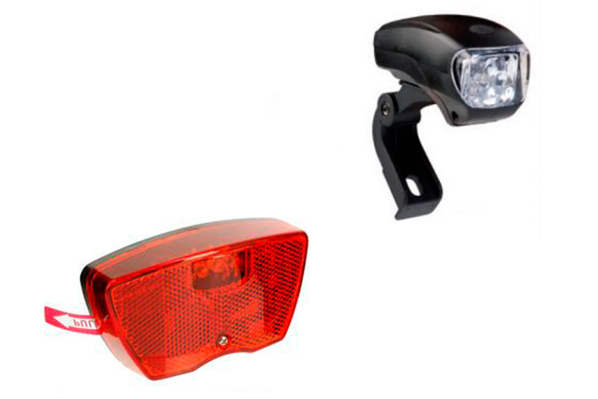 Fanali per bicicletta a LED anteriori e posteriori alimentati a batteria 1/1