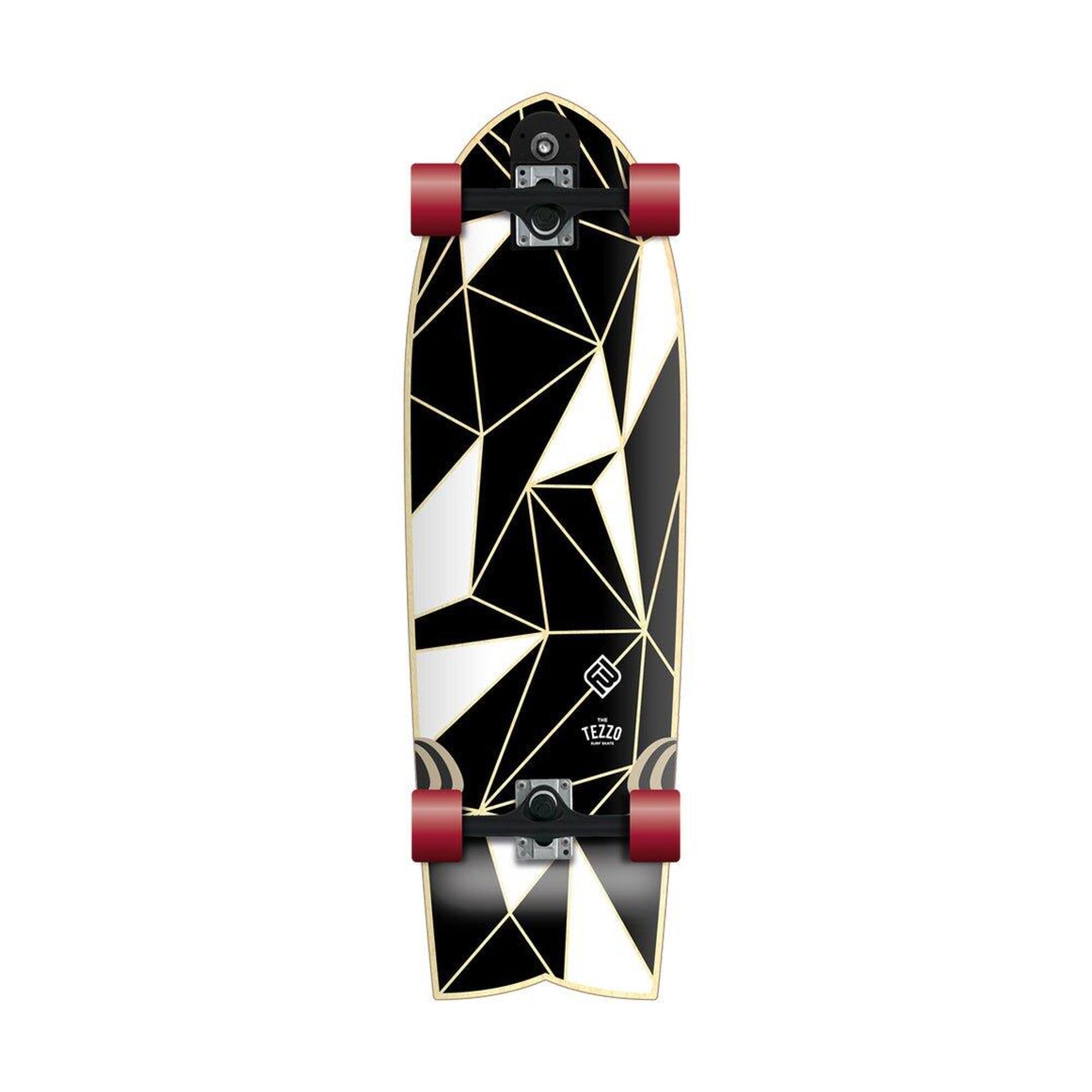 Flying-wheels - Tezzo 32 - Surfskate - Longboard Skate - Blanc - Decathlon