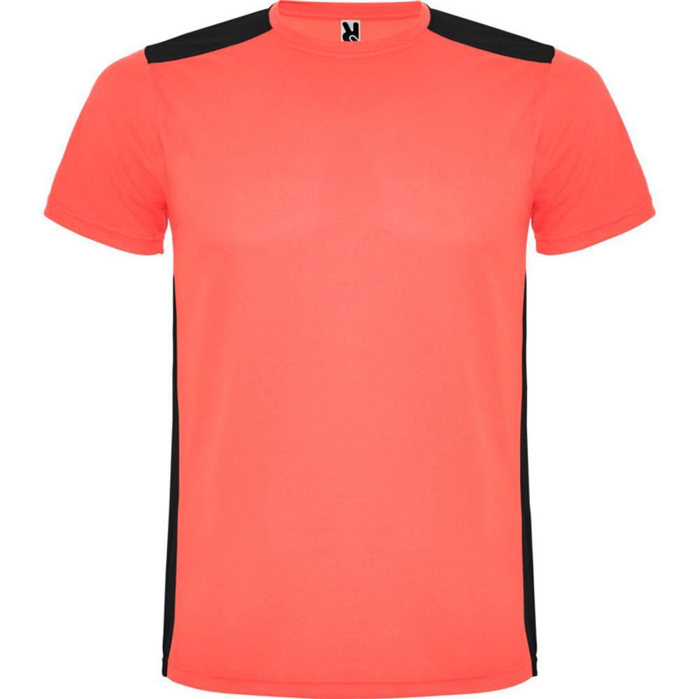 T-shirt desportiva de detroit para criança/adolescente coral fluorescente/preto