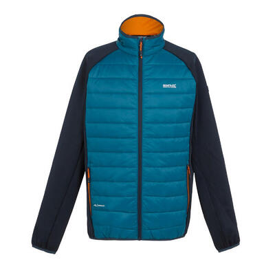 Heren clumber iv full zip hybride jas (marokkaans blauw/navy/vos)