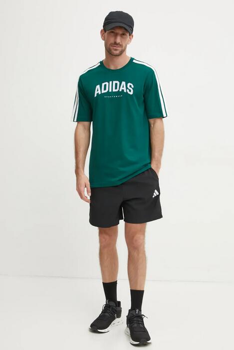 T-shirt uomo adidas college tee - verde 2/5