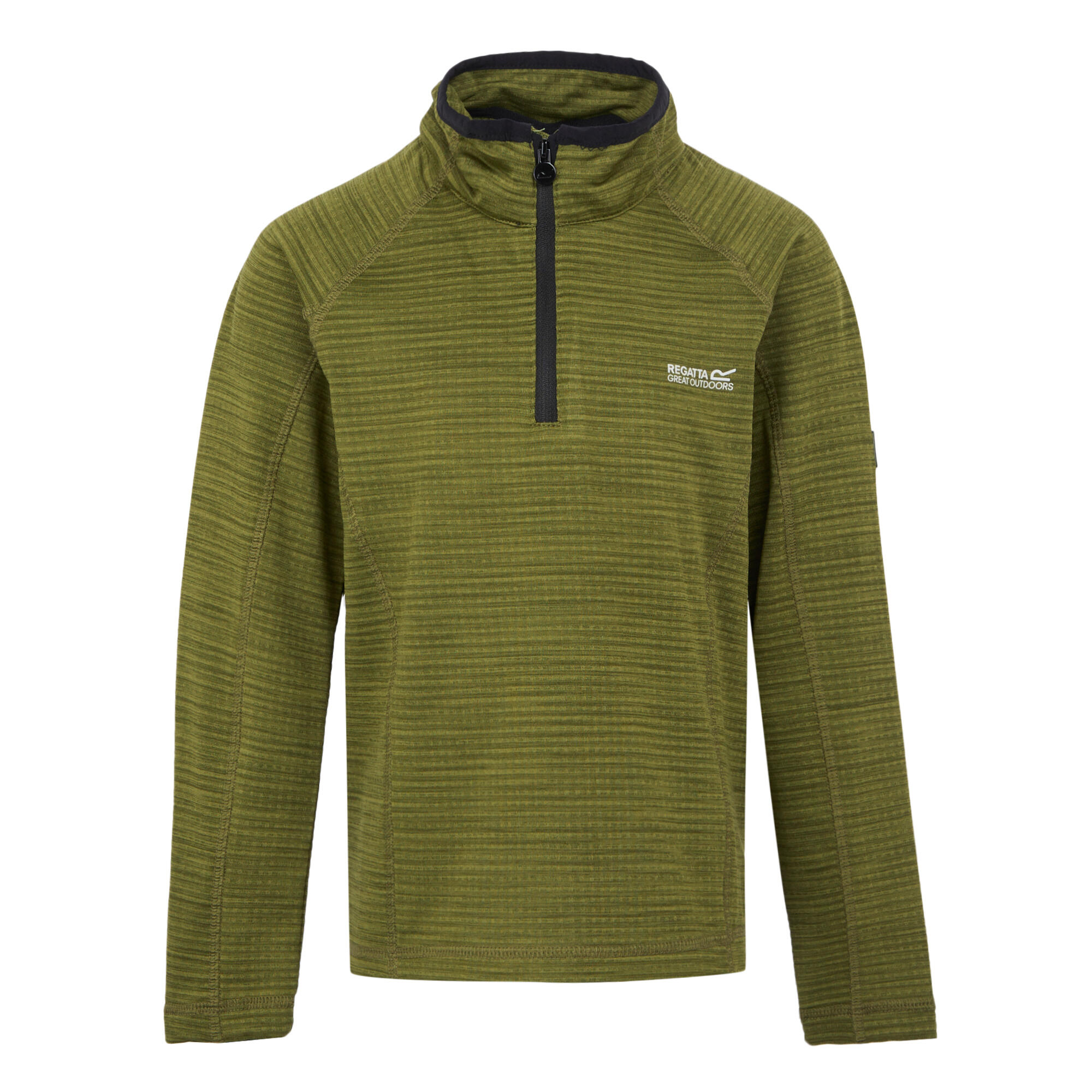 REGATTA Childrens/Kids Berley Half Zip Long Sleeved Top (Nephrite Green/Black)