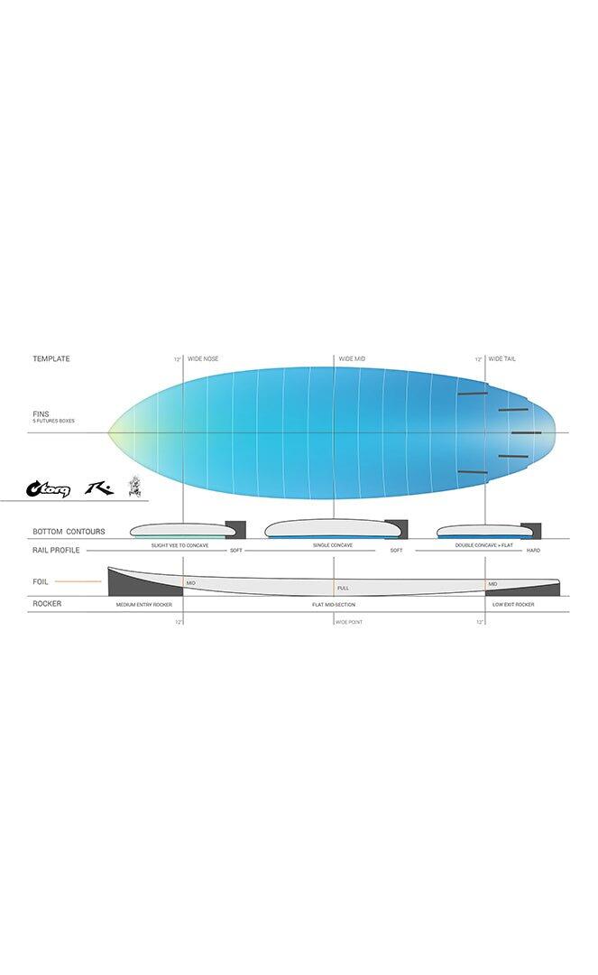 Dwart Tec Rusty 6'2" - Prancha de Surf Shortboard 4/5