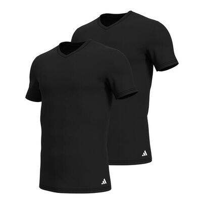 T-Shirt langlebig weich Herren - 2er Pack V-Neck T-Shirt Active Flex Cotton