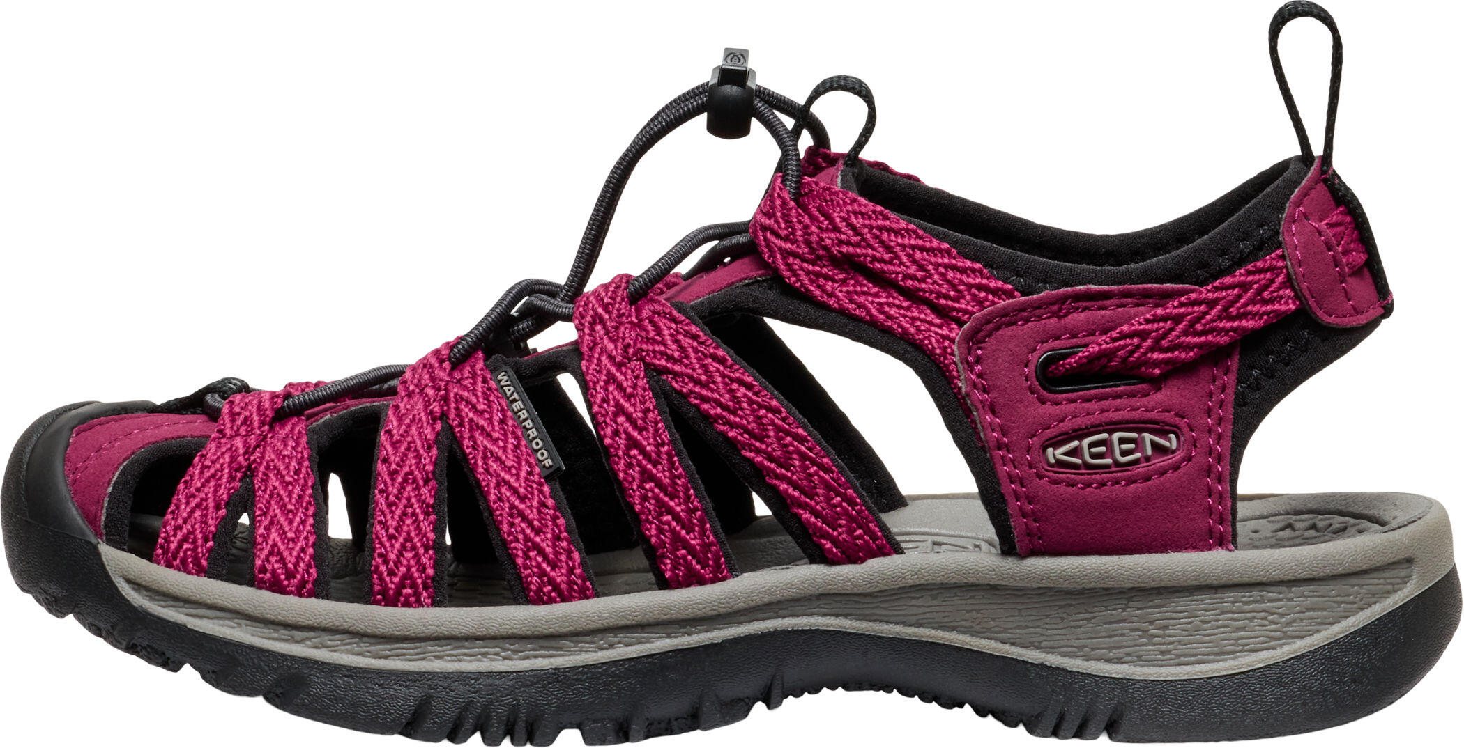 KEEN Dames WHISPER W Sandaal Beaujolais-rood/Zwart