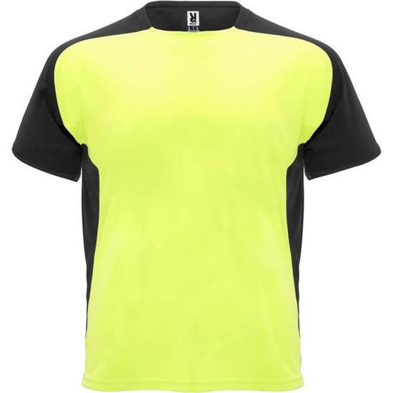 Maglietta Sportiva Maniche Corte Bambini Roly Bugatti Nero Tinta Unita Bianco