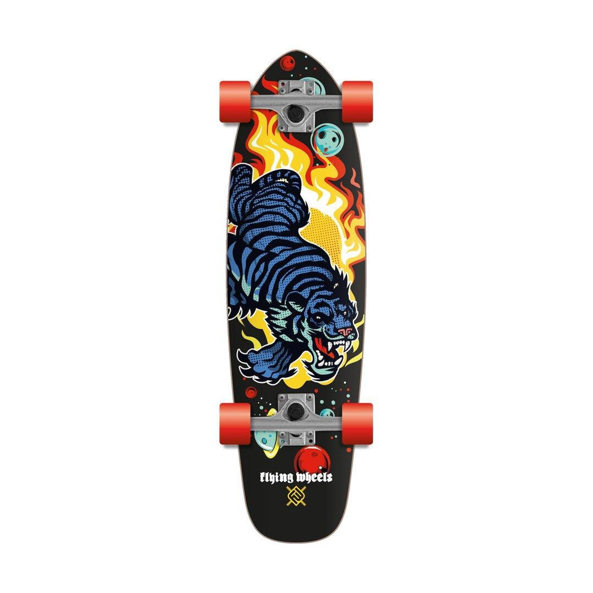 Flying-wheels - Tiger Space 29 - Skateboard Chill - Cruiser Skate - Noir - Decathlon