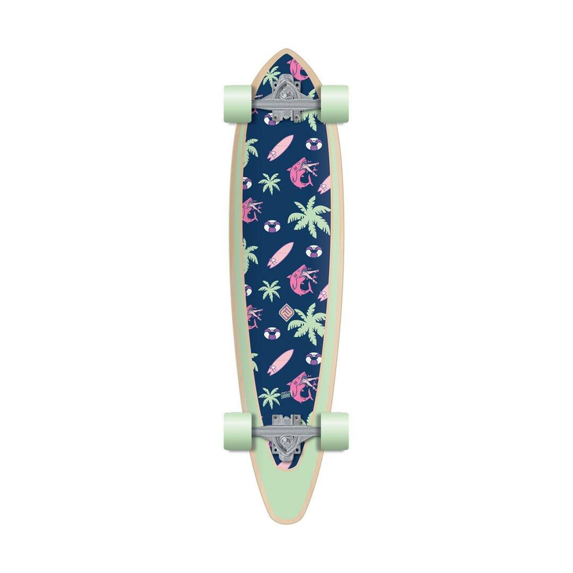 Flying-wheels - Sharkey 35 - Skateboard Gun - Cruiser Skate - Bleu - Decathlon