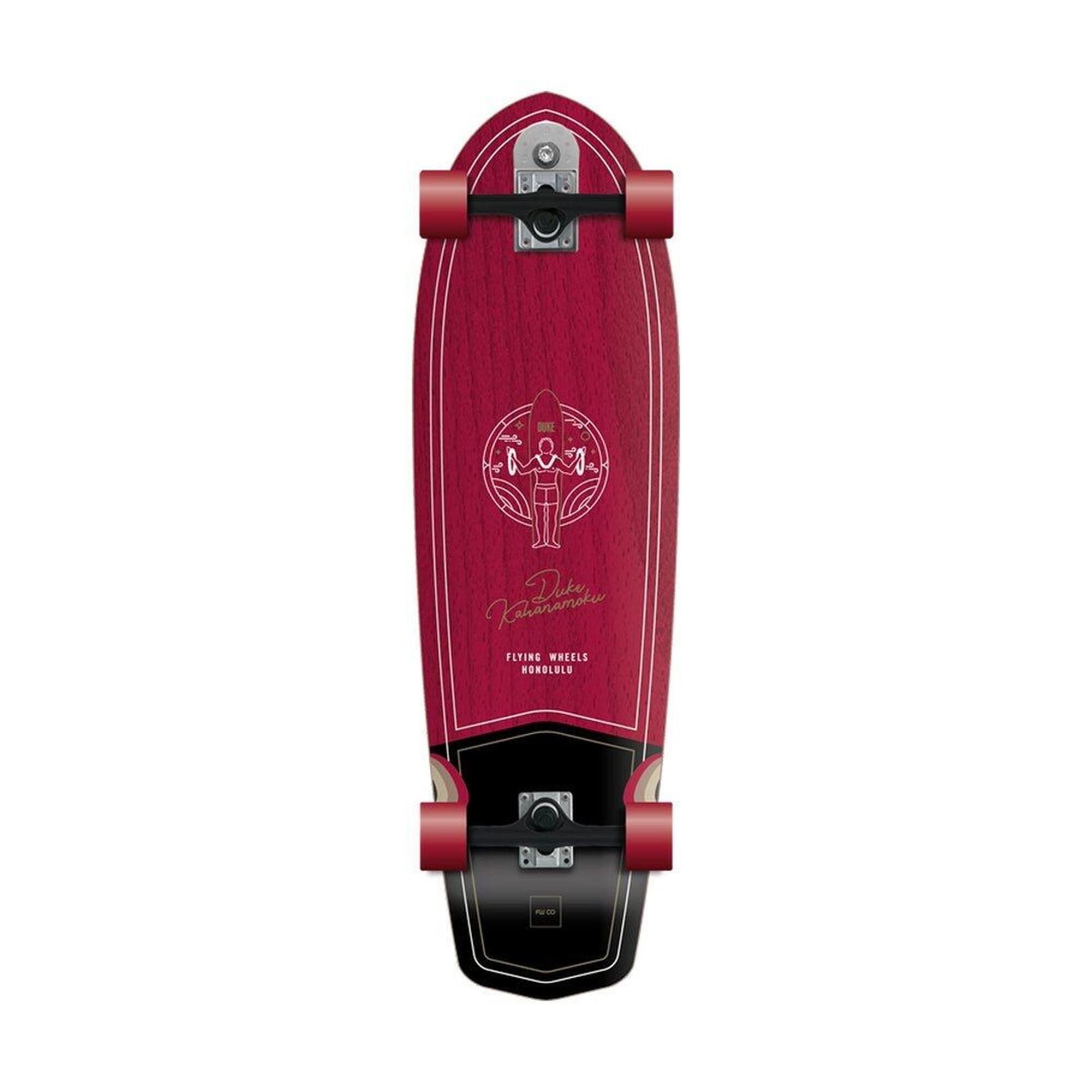 Flying-wheels - Duke 34 - Surfskate - Longboard Skate - Rouge - 34" - Decathlon