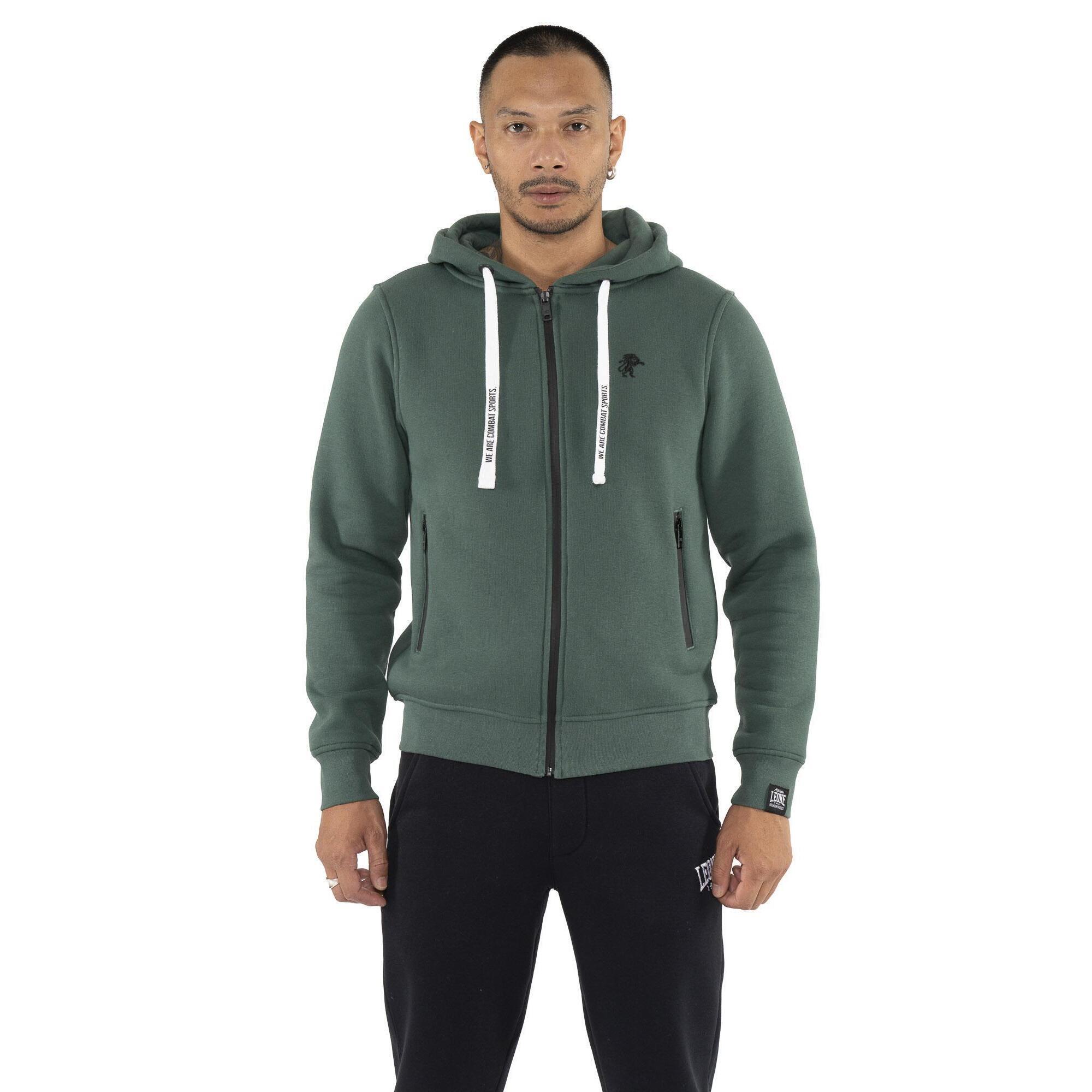 Leone 1947 Apparel - Sweat-shirt Hiver Homme Avec Zip Et Capuche "smooth" - Sweat-shirt - Vert - 40 M - Decathlon
