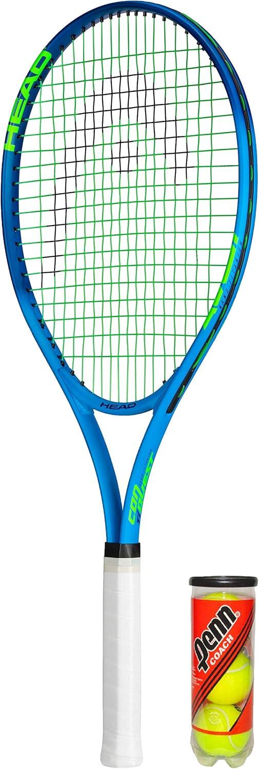 HEAD Ti Conquest Tennis Racket, Cover & Balls - Grip 3 1/5