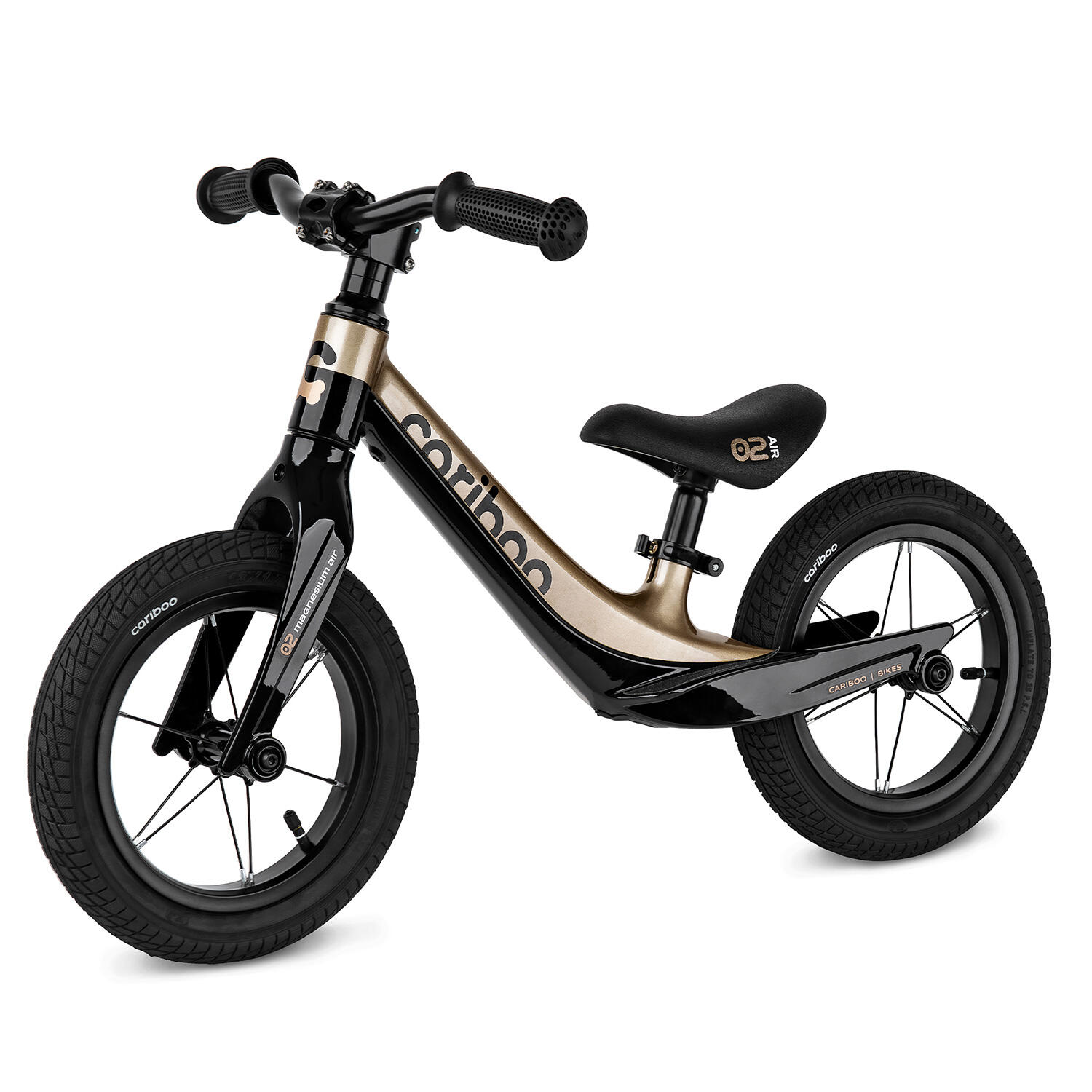 CARIBOO Laufrad für Kinder Cariboo Magnesium Air Schwarz und Gold