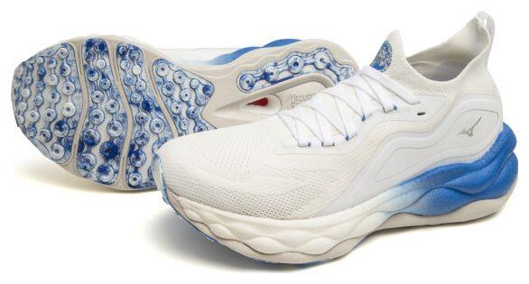 Mizuno Wave Neo Ultra Dames Hardloopschoenen Wit Blauw 4/5