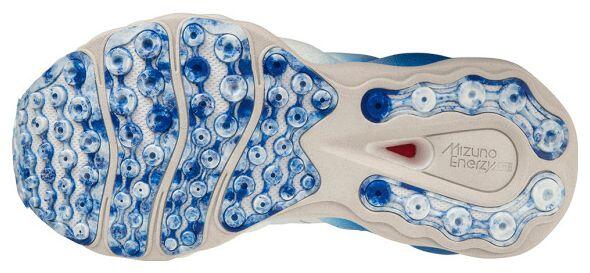 Mizuno Wave Neo Ultra Dames Hardloopschoenen Wit Blauw 3/5