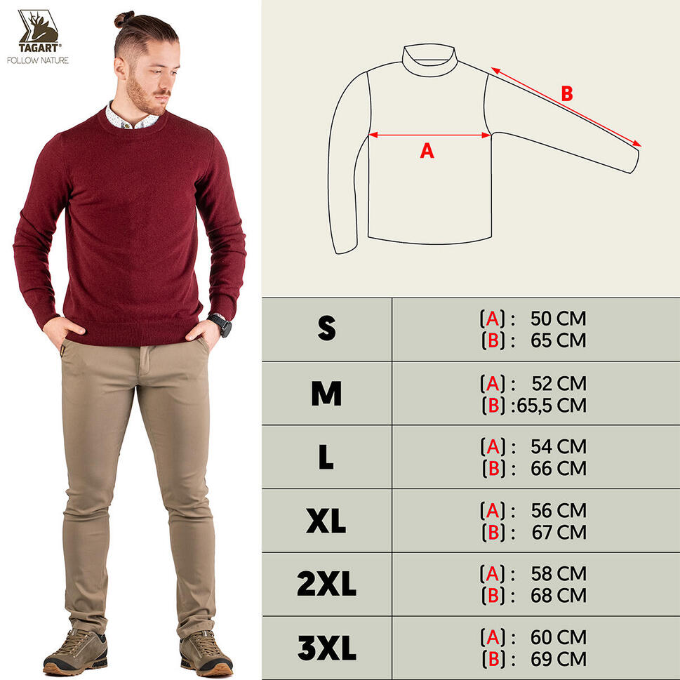 Sweter myśliwski męski Tagart Oslo 100% wełna Merino