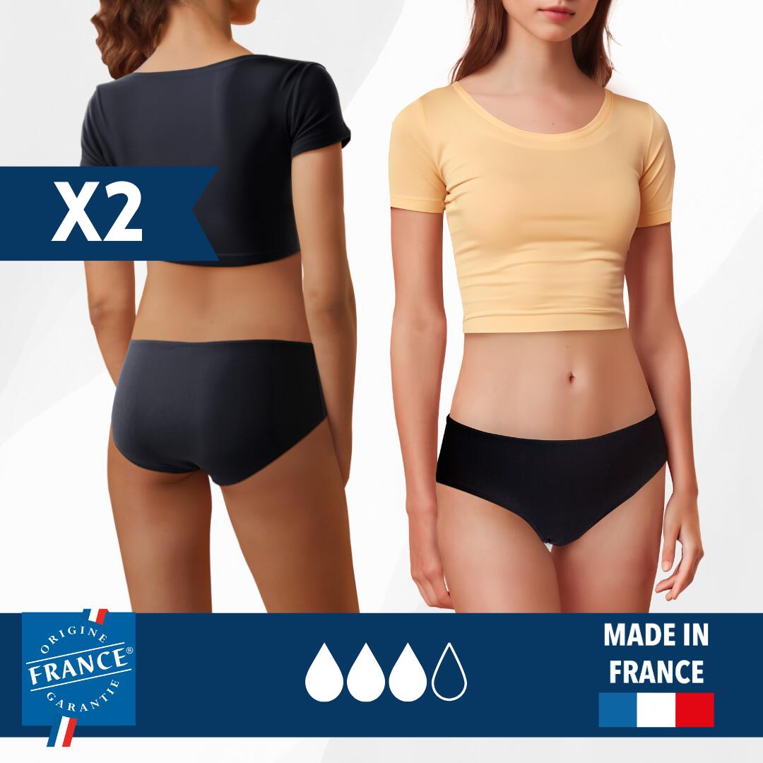 2x Majtki menstruacyjne dla nastolatek - Wysoki przepływ