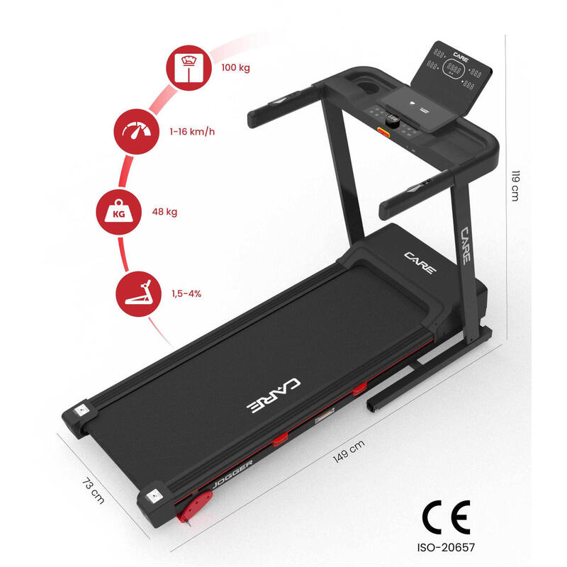 Tapis de course connecté - 16km/h - CARE - Jogger - KINOMAP