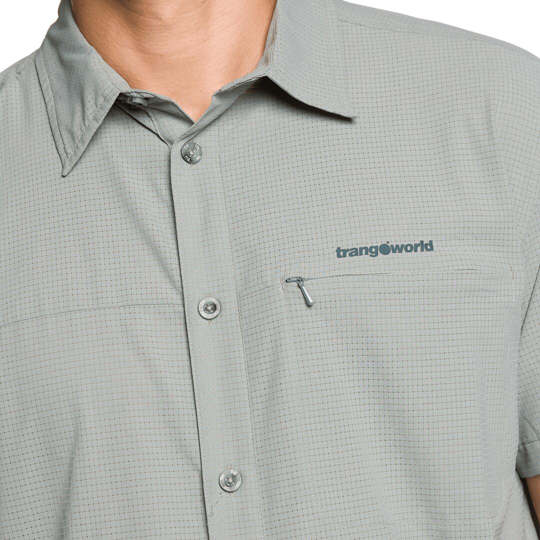 Camisa mangas cortas para Hombre Trangoworld Esera df Verde/Gris 4/4