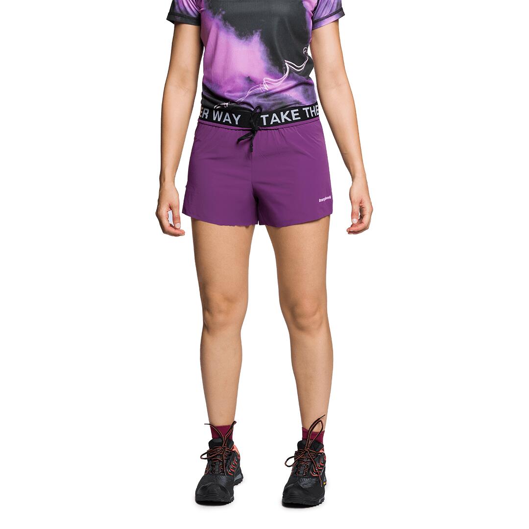 Pantalones cortos de Trail Running para Mujer Trangoworld Larues Morado 2/5