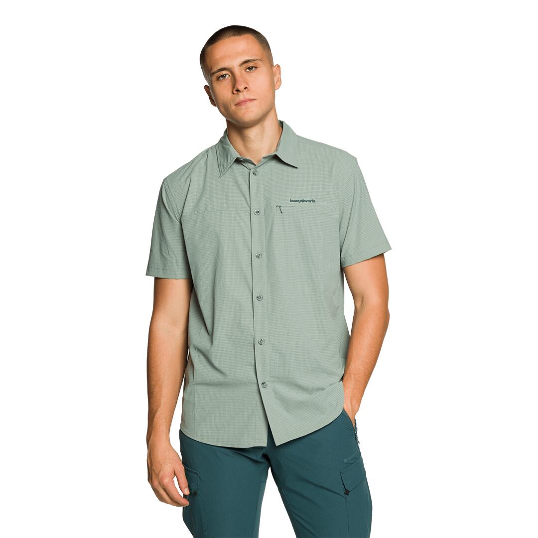 Camisa mangas cortas para Hombre Trangoworld Esera df Verde/Gris 2/4
