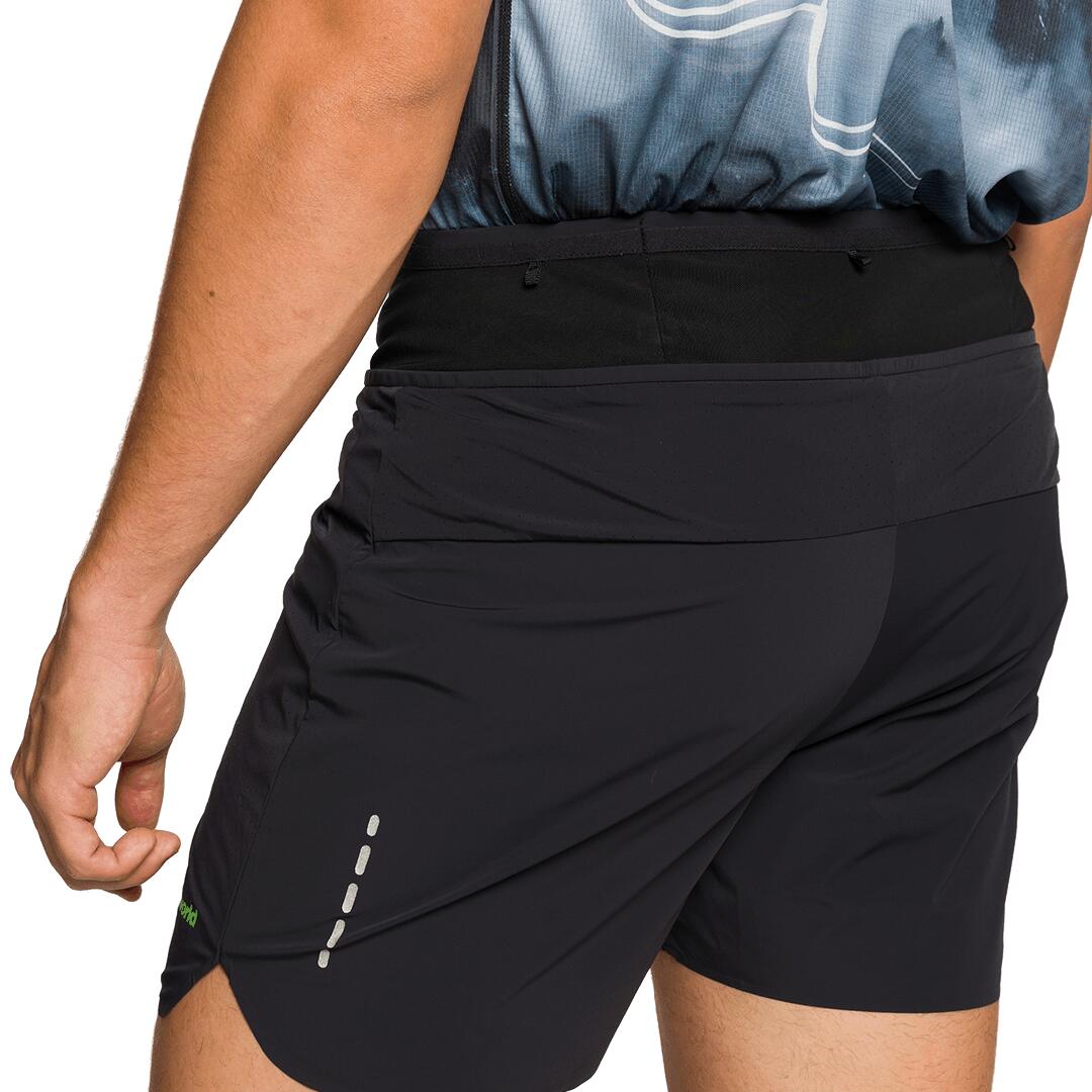 Pantalones cortos de Trail Running para Hombre Trangoworld Grotte Negro/Verde 4/6