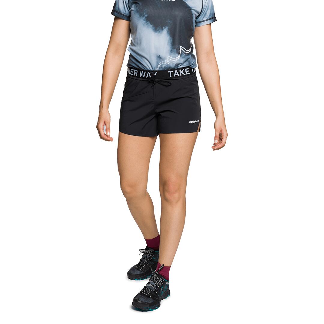 Pantalones cortos de Trail Running para Mujer Trangoworld Larues Negro 2/6