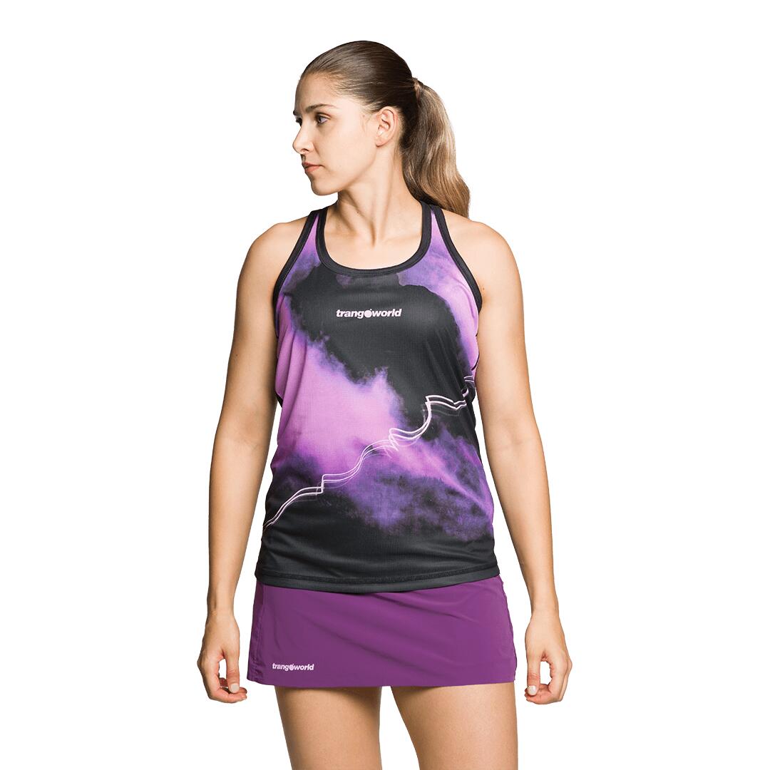 Camiseta de Trail Running para Mujer Trangoworld Gaube Rosa 2/4