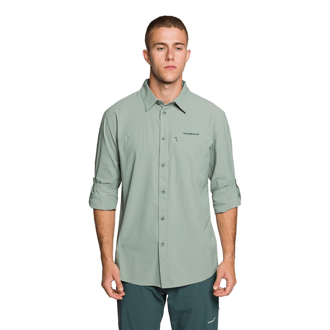 Camisa mangas largas para Hombre Trangoworld Vignemale df Verde/Gris 2/6