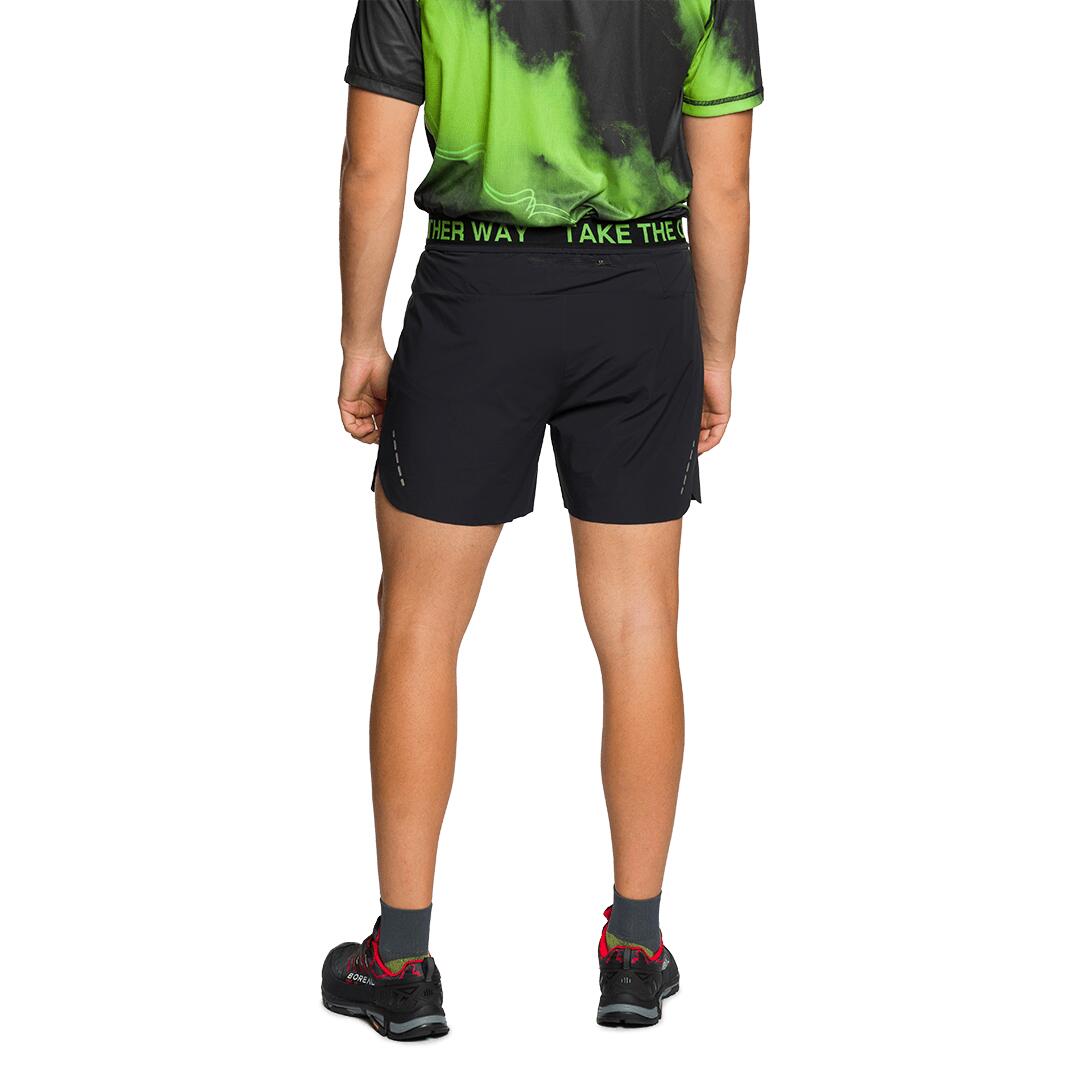 Pantalones cortos de Trail Running para Hombre Trangoworld Servoz Negro/Verde 3/6