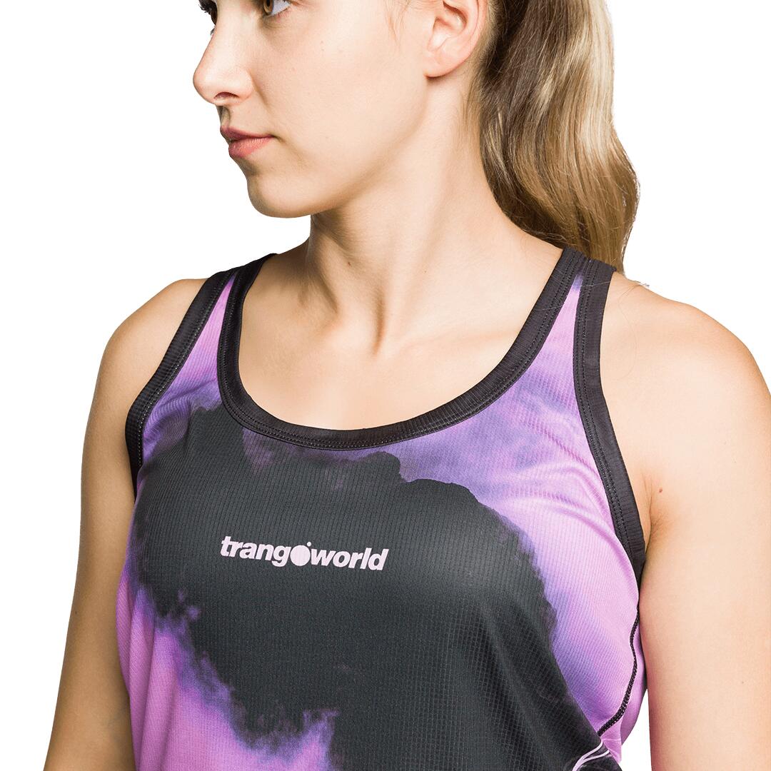Camiseta de Trail Running para Mujer Trangoworld Gaube Rosa 4/4