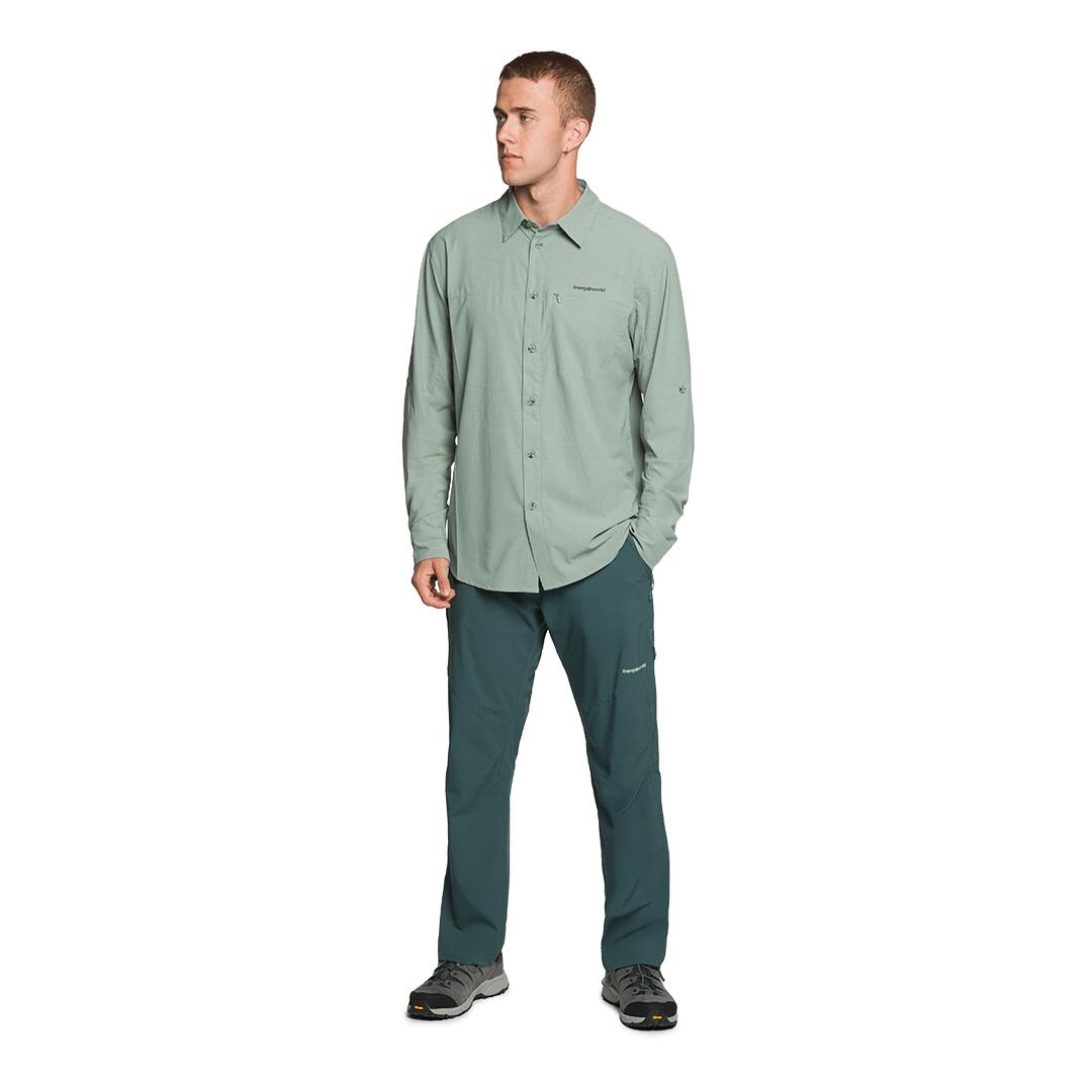 Camisa mangas largas para Hombre Trangoworld Vignemale df Verde/Gris 6/6