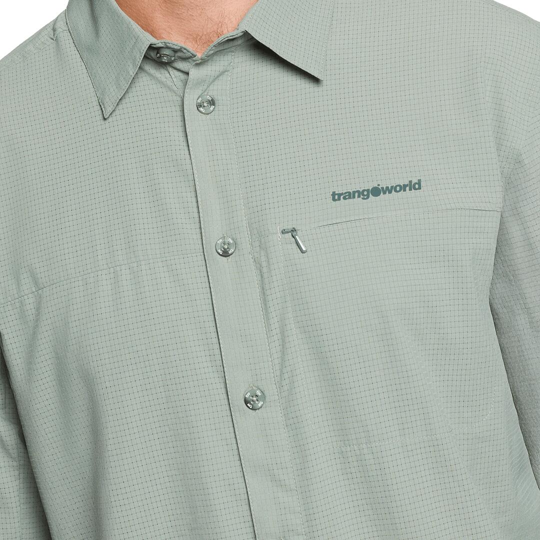 Camisa mangas largas para Hombre Trangoworld Vignemale df Verde/Gris 4/6