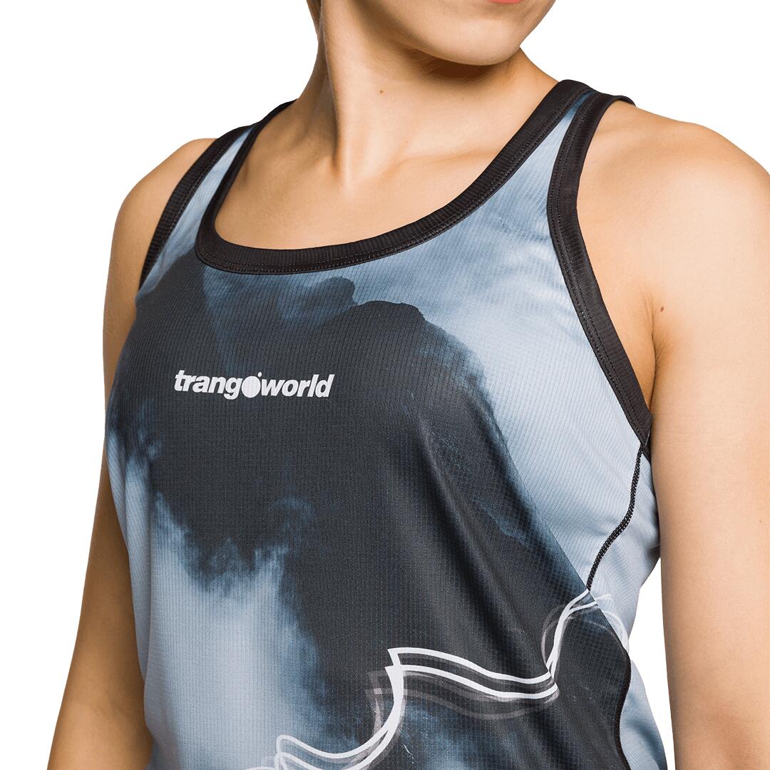 Camiseta de Trail Running para Mujer Trangoworld Gaube Negro 4/5