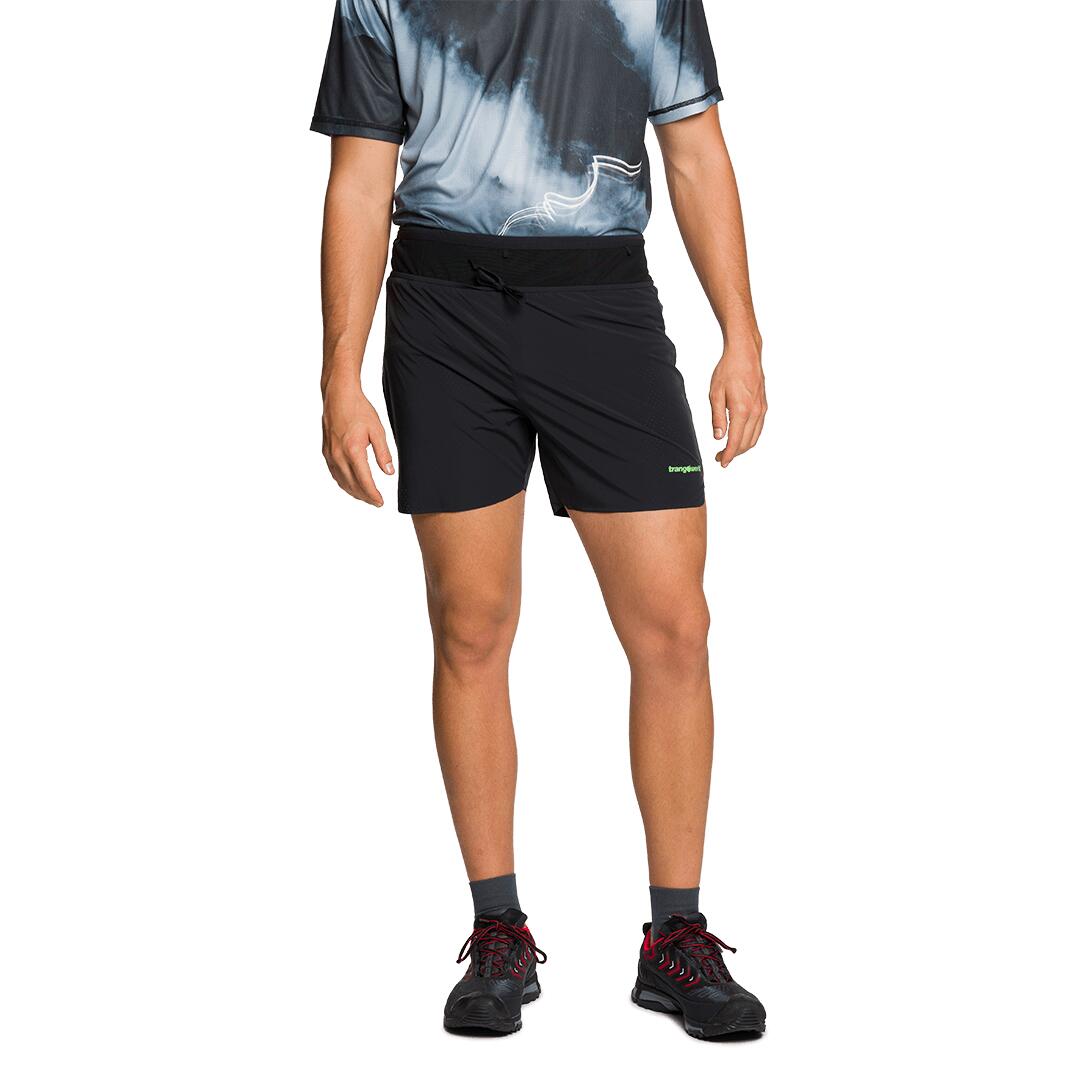 Pantalones cortos de Trail Running para Hombre Trangoworld Grotte Negro/Verde 2/6