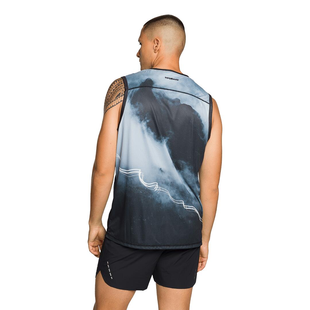Camiseta de Trail Running para Hombre Trangoworld Merles Negro 2/4