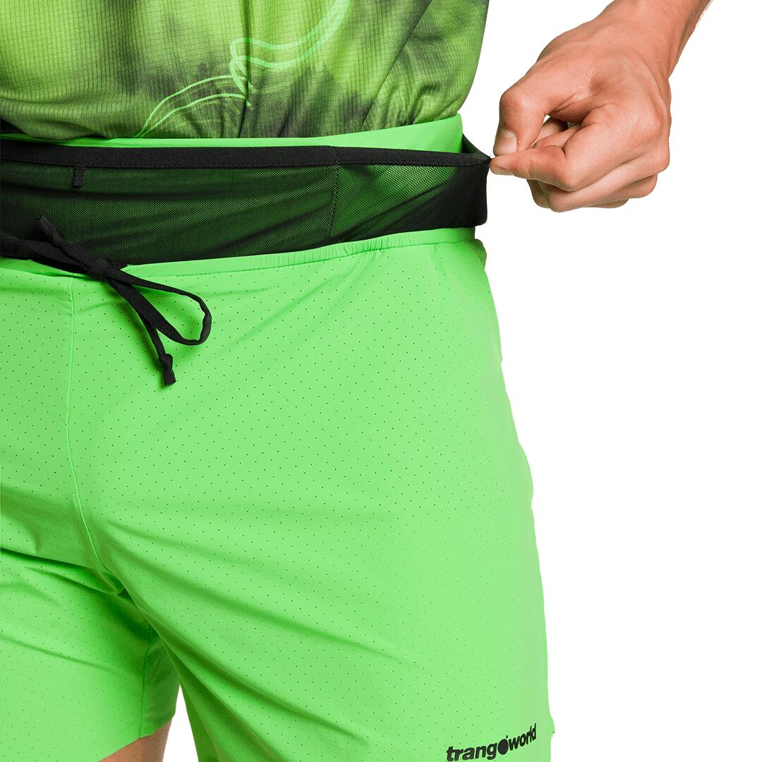 Pantalones cortos de Trail Running para Hombre Trangoworld Grotte Verde/Negro/ 5/6