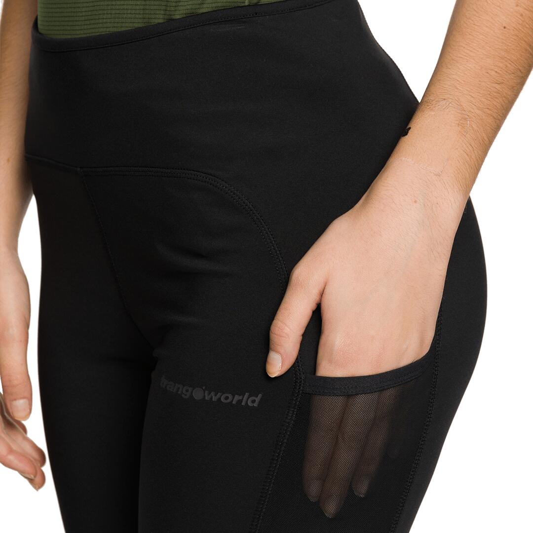 Leggings para Mujer Trangoworld Sajana Negro/Negro 3/4