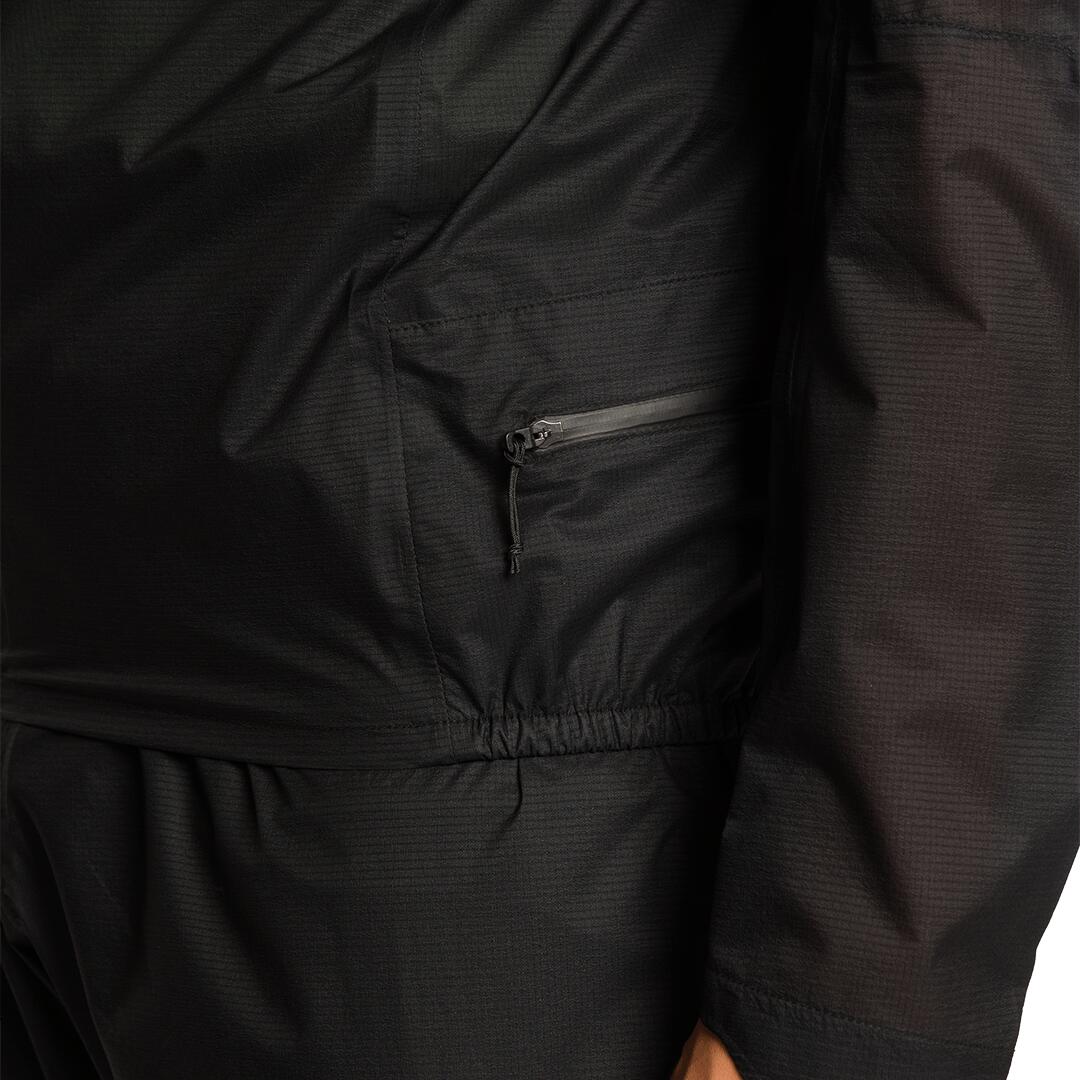 Chubasquero de Trail Running para Hombre Trangoworld Montjoie Negro Impermeable 7/7