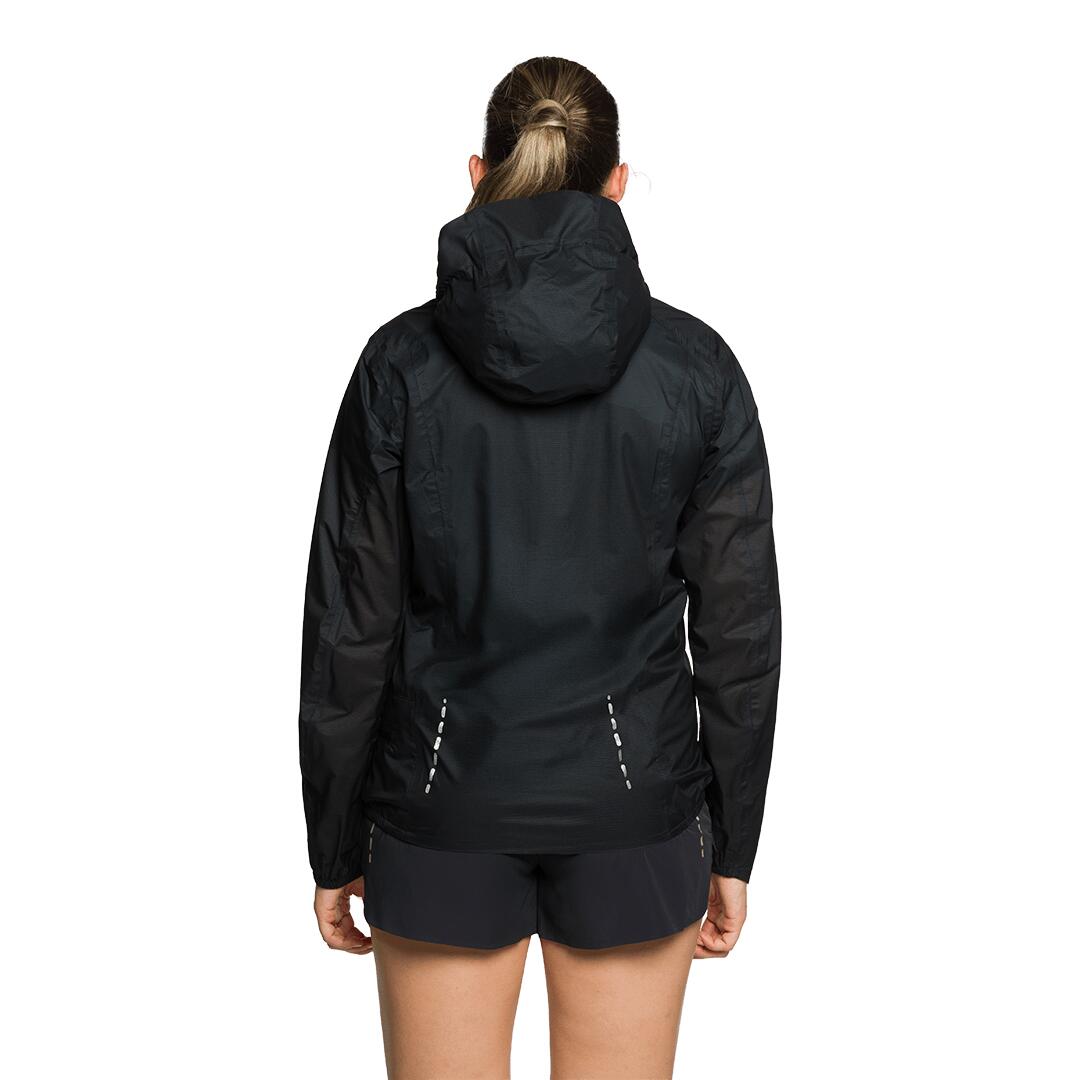 Chubasquero de Trail Running para Mujer Trangoworld Urama Negro Impermeable 3/7