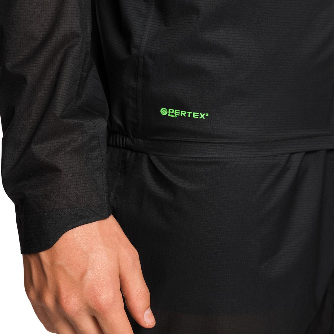 Chubasquero de Trail Running para Hombre Trangoworld Montjoie Negro Impermeable 5/7