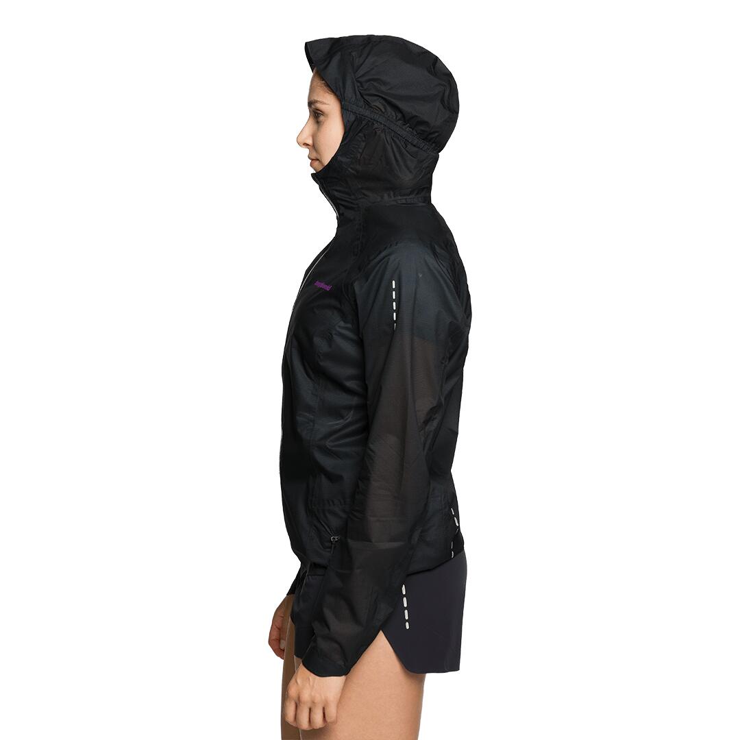 Chubasquero de Trail Running para Mujer Trangoworld Urama Negro Impermeable 4/7