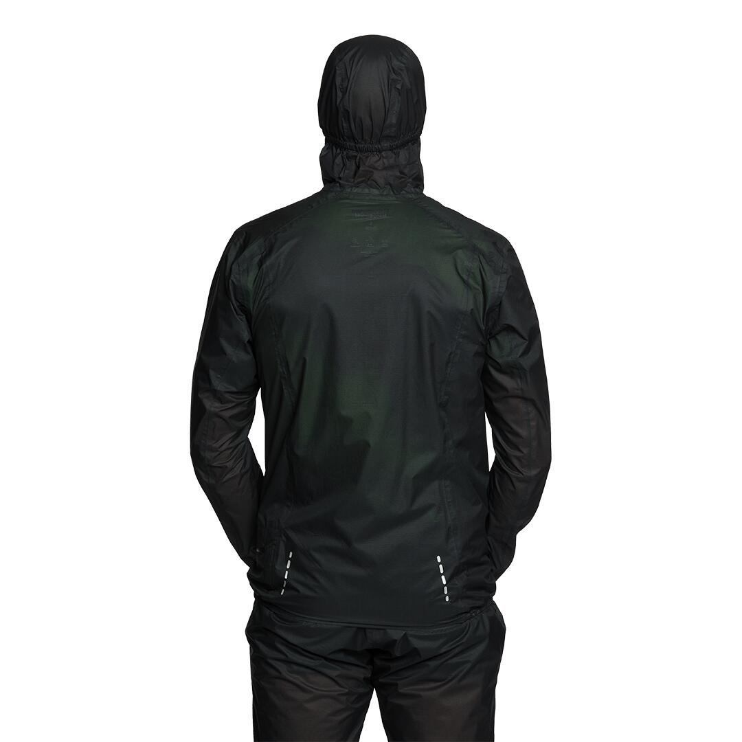 Chubasquero de Trail Running para Hombre Trangoworld Montjoie Negro Impermeable 3/7