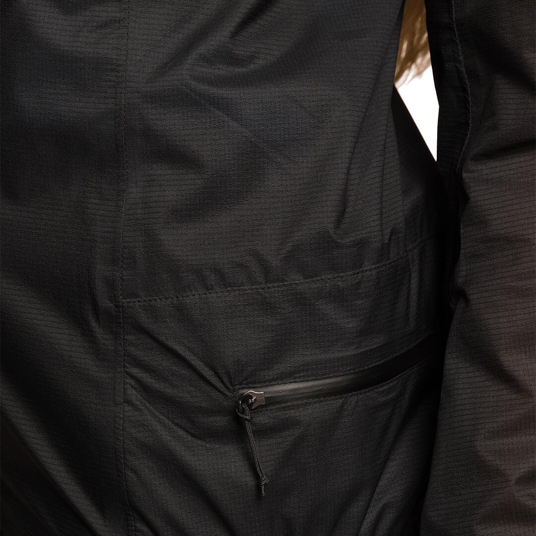 Chubasquero de Trail Running para Mujer Trangoworld Urama Negro Impermeable 5/7