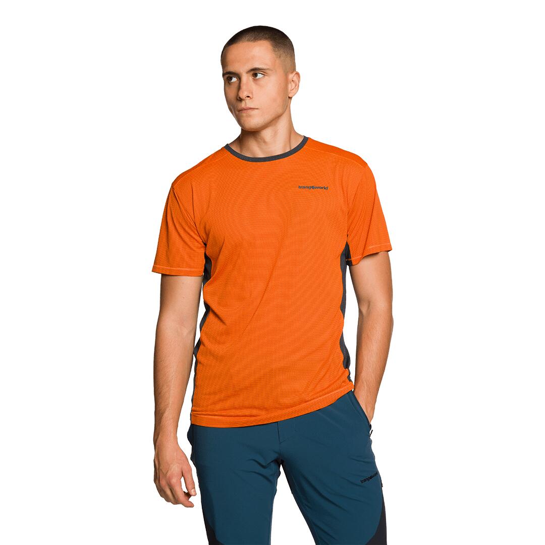 Camiseta para Hombre Trangoworld Ritsem Naranja/Gris 2/4