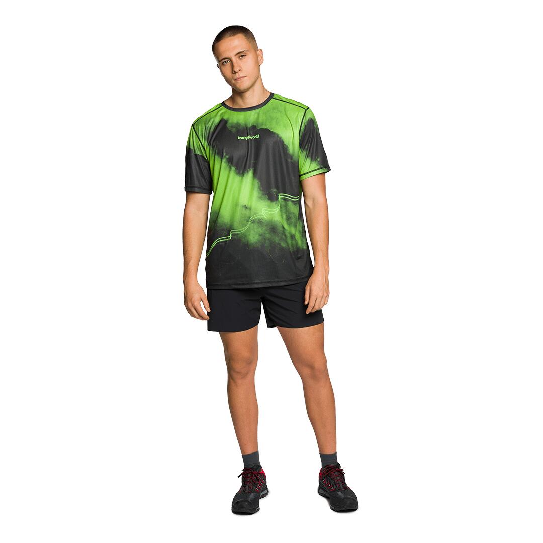 Camiseta de Trail Running para Hombre Trangoworld Eleix Verde/Negro 6/6
