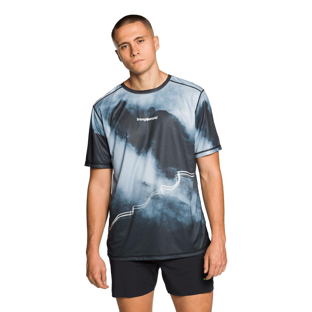 Camiseta de Trail Running para Hombre Trangoworld Eleix Negro 2/6