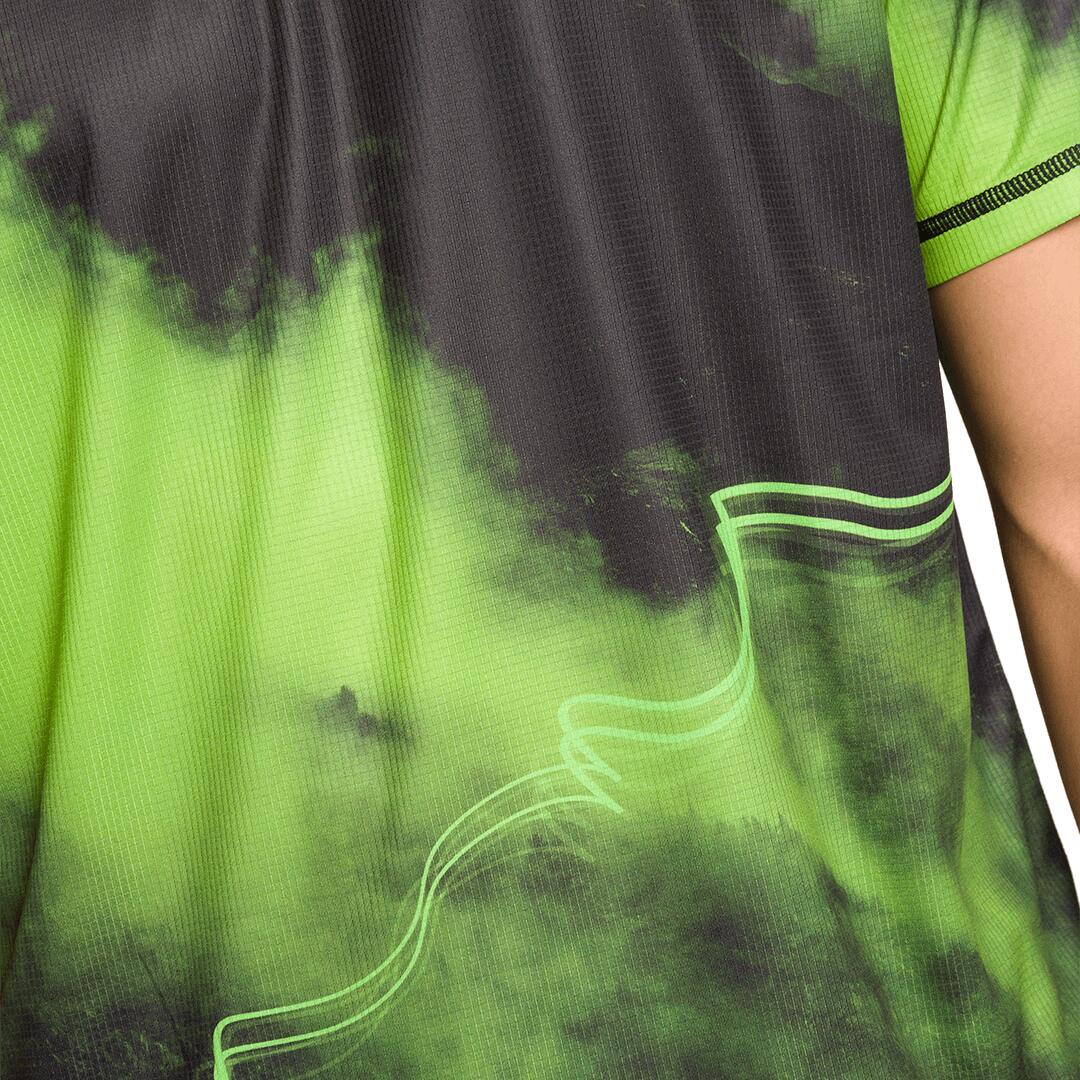 Camiseta de Trail Running para Hombre Trangoworld Eleix Verde/Negro 4/6
