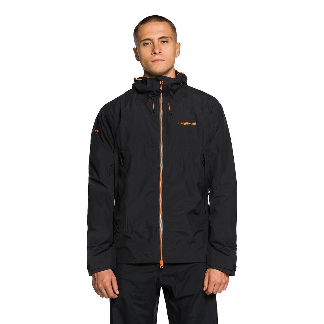 Chaqueta para Hombre Trangoworld Kilimanjaro df Negro/Naranja/Negro Impermeable 2/7