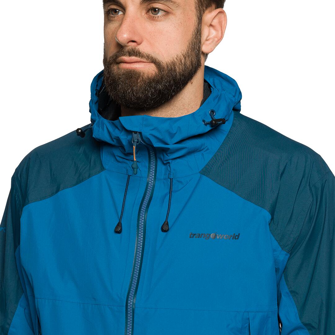 Chaqueta para Hombre Trangoworld Kilimanjaro df Azul/Azul/Naranja Impermeable 4/7